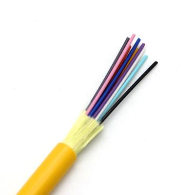 China 4F - 96F SM Tight Buffer Fiber Cable / Distribution Fiber Optic Cable for sale