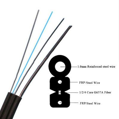 China G657A1 cable aéreo autosuficiente, cable de fribra óptica de FTTH LSZH en venta