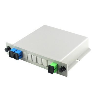 China SC UPC Fiber Optic PLC Splitter DIN 1X2 PLC For FTTX / FTTH Network for sale