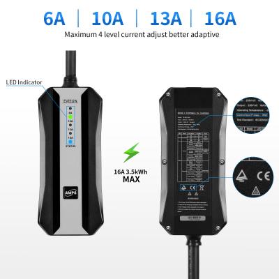 China TUV EV Charging Point Portable Electric Vehicle Charger With 3 Pin CEE Plug for sale