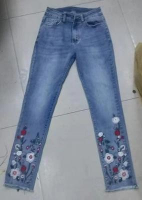 China Zipper Fly Fashion Lady Jeans Stretch Denim Pants Slim Fit Lady Trend Jeans 44 for sale