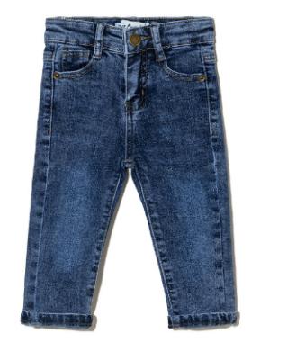 China Trend Children Jeans Slim Fit Full Length Custom Logo Soft Fabric Denim Pants for sale