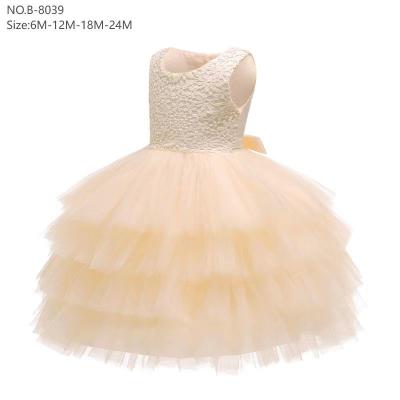 China Orange Girls Princess Dress Custom Spring Summer Daily Party Wear for sale