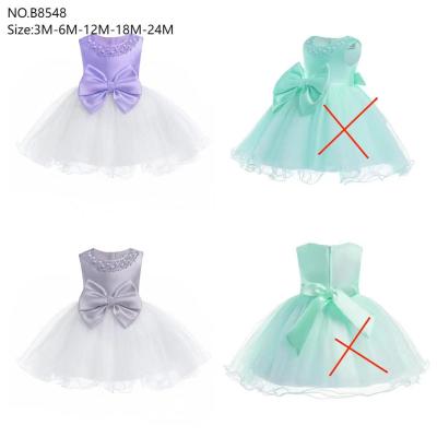 China Party Girls Princess Dress Zipper Closure Round Neck Printed Pattern for sale