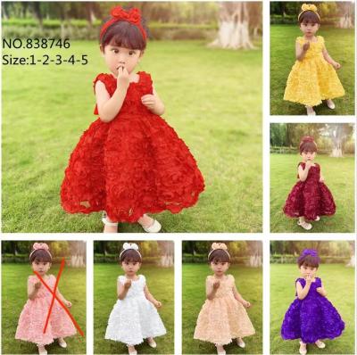 China Knee Length Princess Dress Up Clothes Pink Blue White Red Purple for sale