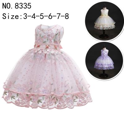China Pink Little Princess Dress Fashionable Zipper Closure Summer Wear for sale
