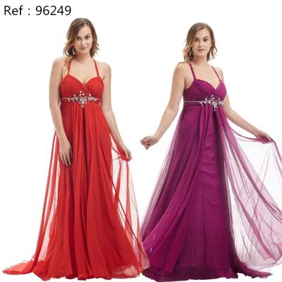 China Red Lady Evening Dress Customization Floor Length Formal Dress for sale