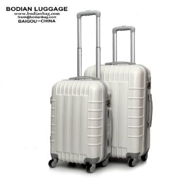 China 20'' 24'' 28'' 3-piece set ABS+PC film hard shell trolley luggage suitcase Baigou factory for sale