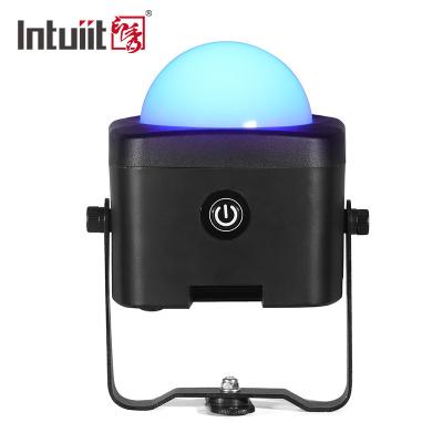 China RGBW DMX con la batería de carga de la etapa de la luz LED del par del caso de Uplighter de WiFi DJ del mando a distancia por infrarrojos del acontecimiento inalámbrico de la boda en venta