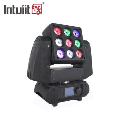 China Professional 3x3 Panel LED Matrix Light 9x10W RGBW 4 In 1 Moving Head Light For Dj Disco for sale