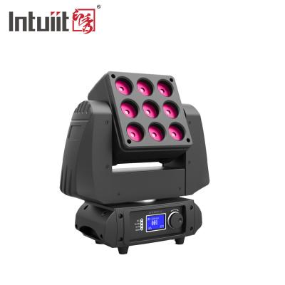 China IP20 LED Stage Light Pixel 9*10W 4 In 1 RGBW LED Moving Matrix Beam Effect DJ Lighting for sale