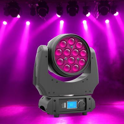 China 12x10W Zoom Wash Moving Head Stage Light Led Beam Wash Moving Head For Party à venda
