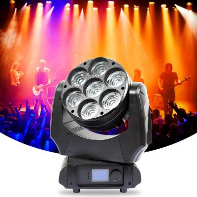China Bar Bee Eye 7x40W Beam RGBW Light Professional DMX Led Moving Head Stage Beam Lights for sale