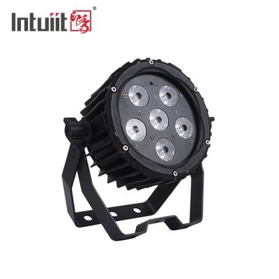 China DMX512 6 LED RGBWA-UV Six color Best Color mixing LED par can stage light for sale