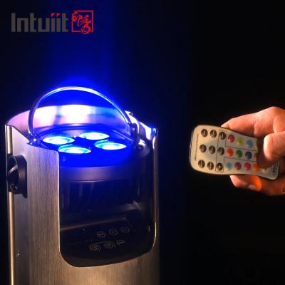 Chine L'étape de lumière sans fil de pair de batterie de RGBW 4in1 Uplights allumant la puissance de la batterie 4*12W a mené la lumière de pair à vendre