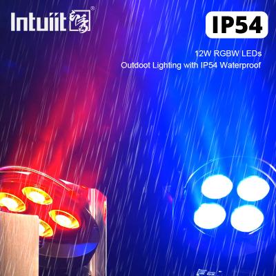 China 4x12w RGBW Battery Powered LED Stage Lights Remote Control Wifi Led Par Lights for sale
