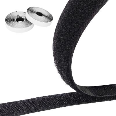 China Heavy Duty 25M Self Adhesive Hook And Loop Tape Fastener Strip With Strong Glue for sale