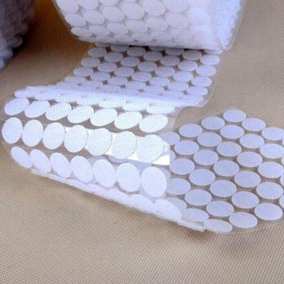 China White 10mm Self Adhesive Hook And Loop Dots Sticky Back Velcro Dots for sale