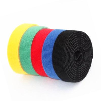 China Polyester Fabric PP Hook And Loop Cable Tie Roll Back To Back for sale