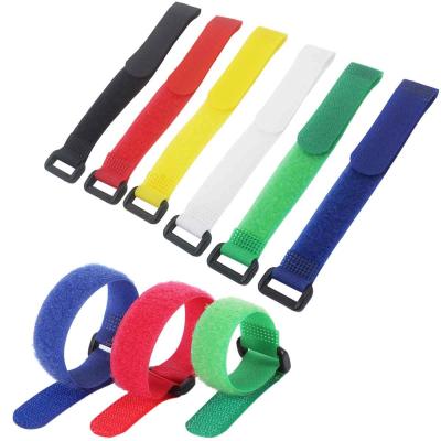 China 20mm Lightweight Hook And Loop Cinch Straps For Home Office Workshop for sale