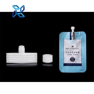 China 5mm plástico cosmético PP boca de sucção bocal de sucção pouch cap cuidados com a pele embalagem de beleza à venda