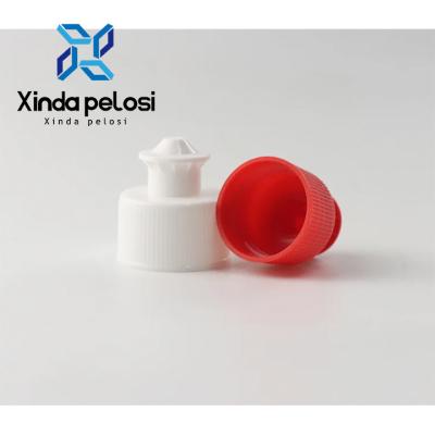 China 28 410 24 410 28 400 Push Pull Cap For Water Bottles Detergent Cap Cosmetic Packaging Plastic for sale