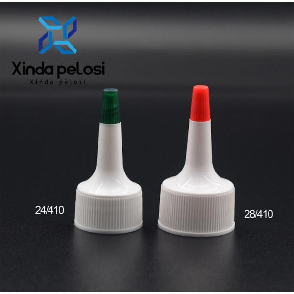 Quality 24/410 Plastic Twist Top Cap Black And White Plastic Disposable Dropper Needle for sale