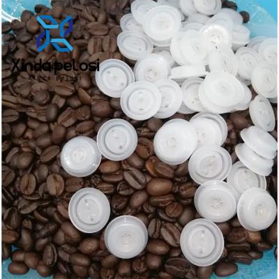 China Bulk Biologisch afbreekbare koffiebonen zakken met klep Plastic wit 0,83 g per klep Bialetti drukklep luchtuitlaat Te koop