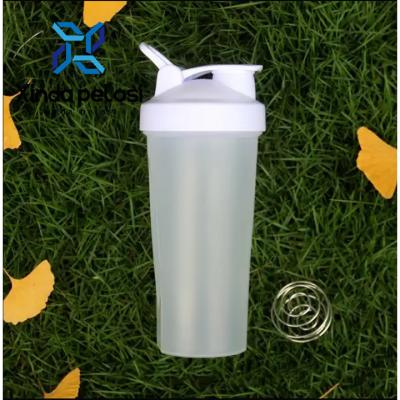 China Taza de mezcla de proteínas de plástico personalizada portátil botella de agua multicolor ecológica personalizada en venta