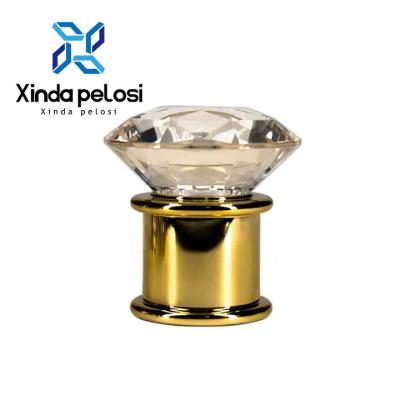 China Gold Perfume Bottle Cap Replacement Cosmetic Luxury Shiny Transparent for sale