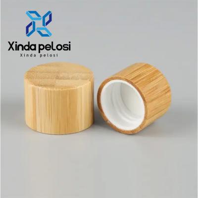 China Bamboo Wooden Essential Oil Bottle Cap With Drops Plug For Essential Oil Packaging for sale