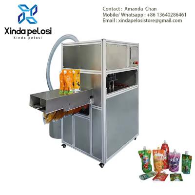 China Automatic Filling Capping Machine Pouch Filling And Sealing Machine With Milk Juice Bag Spout Pouch Te koop