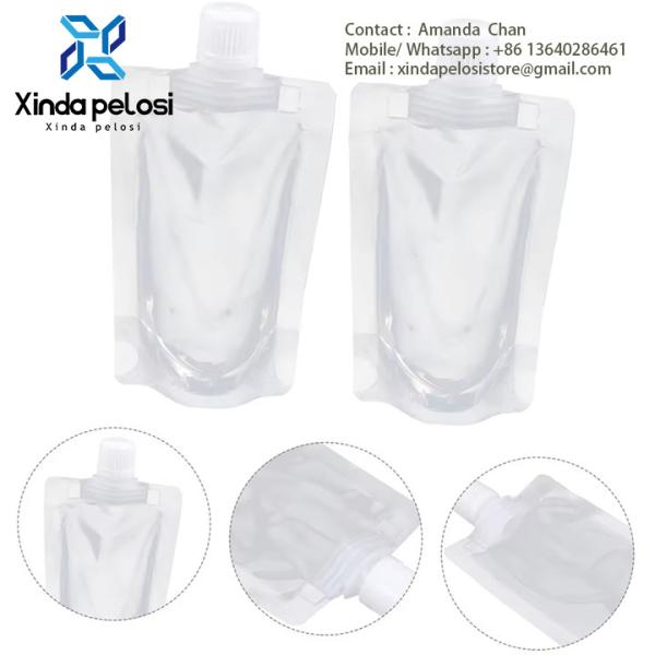 Quality Suction Nozzle Plastic Spout Pouch Bag For Travel Portable Foldable Lotion for sale