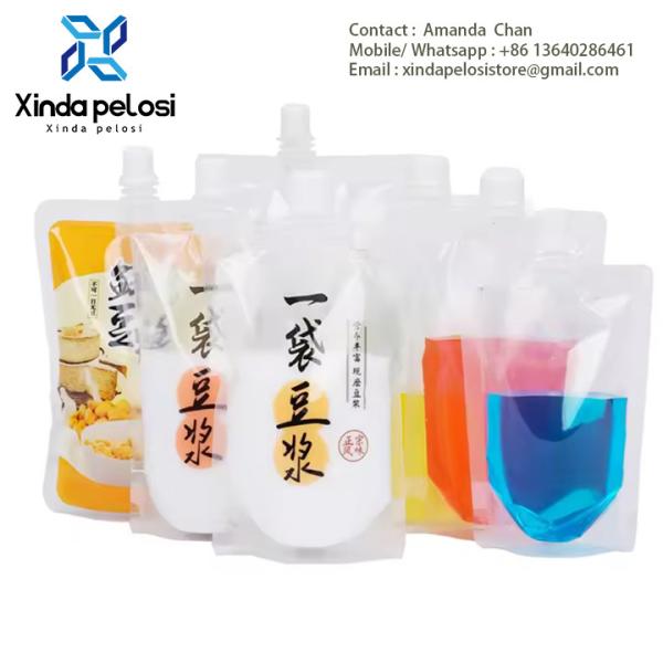 Quality Customized Logo Printing，Food Grade / Custom Printed Stand Up Spout Bags For for sale