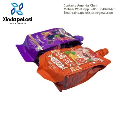 China Customized Bags Leakproof Aluminum Foil Stand Up Food Pouches For Liquid Water With Spout Packaging for sale