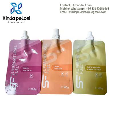 China Reusable Easy Carry Stand Up Food Pouch Corner Spout Doypack OR Stand Up Juice Liquid Spout Pouch Bag Te koop