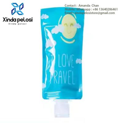 China Custom Printed Cosmetic Lotion Liquid Stand Up Plastic Pouch Packaging,Plastic Packaging Spout Bag en venta