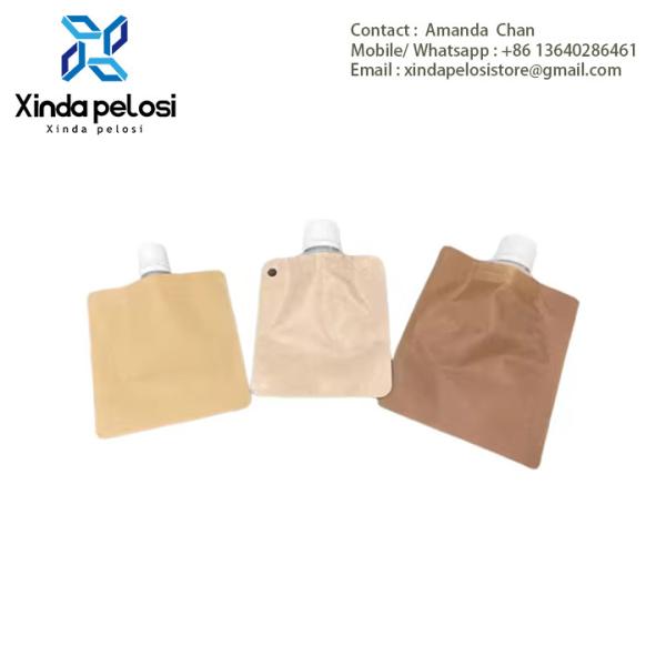 Quality Food Grade Material Safe Foil Stand Up Pouches With Natural Suction Nozzle for sale