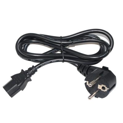 China 2 Pin AC Power Cord European Power Cords With IEC C13 Connector PVC Jacketed for sale