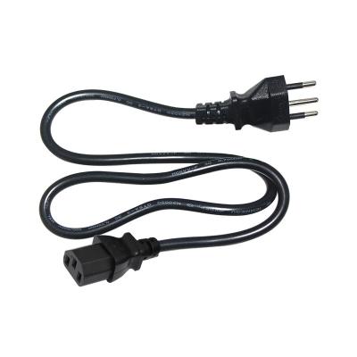 China IEC C13 Connector Brazilian Power Cord Brazil 3 Pin Power Cable 100v-240v for sale