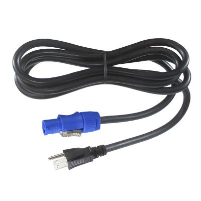 China SJT SJTW Wire Extension 3Pin USA Power Cord 3M With US To PowerCON Connector for sale