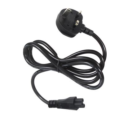 China 16A BS Standard Electric Power Cord With 3*1.5 Cable And Surge Protection To IEC C5 for sale