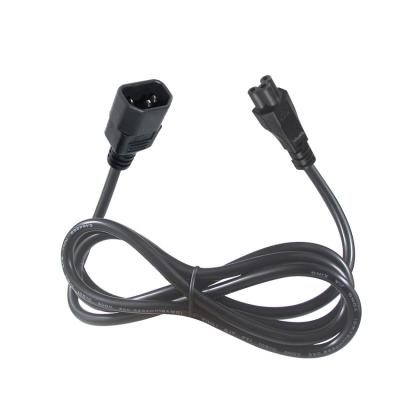 China 1Ft C14 Conductor Universal Laptop Power Cable with IEC C5 Female End Extension Cord for sale