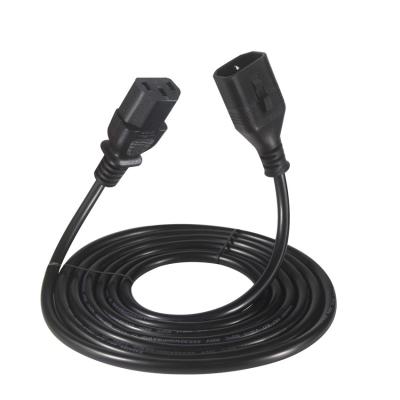 China OEM 1.5M Computer AC Electric Power Cord IEC C14 Plug To IEC C13 Female Connectors for sale