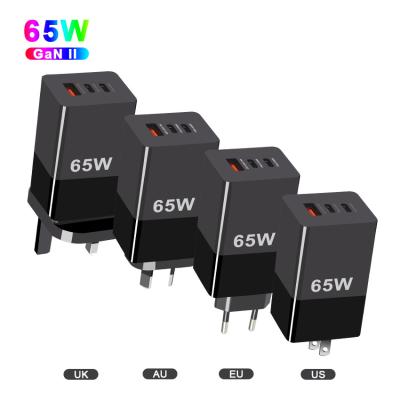 China 65W Mini Type-C Fast Charging PPS 65W GaN Charger with Three Ports and A 2C Technology for sale