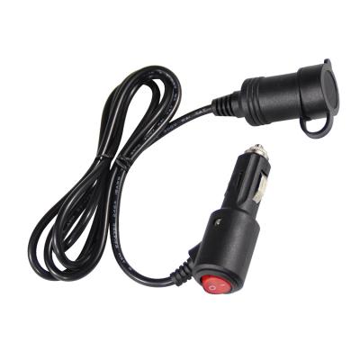 China Convenient 5V 2A Car Cigarette Lighter Charger with Switch and Male Female Connector for sale