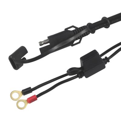 China 5A-15A Sae Battery Charger Connector Car Battery Extension Cable 2ft for sale