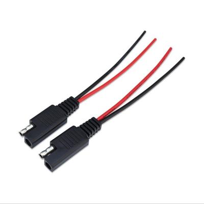 China DIY Automotive Solar SAE Extension Cable 18AWG 30CM 2 Pin Quick Disconnect for sale