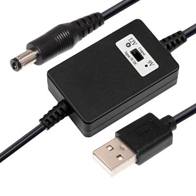 China 5V 12V DC Power USB Converter Cable With USB 2.0 Connector And Pure Copper Conductor for sale
