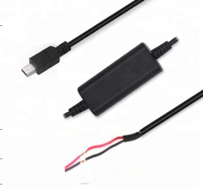China 2464 22AWG Cable de conversión USB 3.5m 2.5mm Para el GPS del vehículo 5V a 12V Step Up en venta